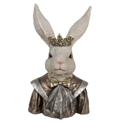 Deko Osterhase Hasenbüste FRANZ mit Krone Clayre und Eef Höhe 40 cm