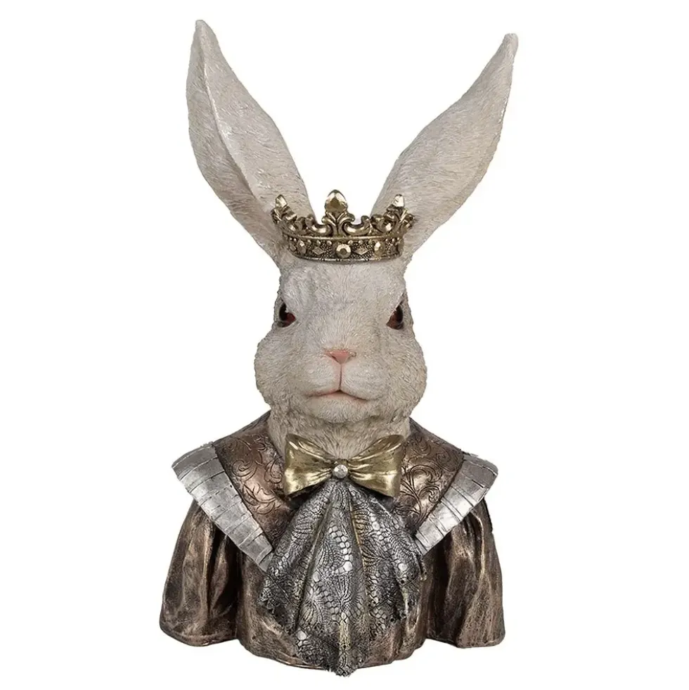 Deko Osterhase Hasenbüste FRANZ mit Krone Clayre und Eef Höhe 40 cm