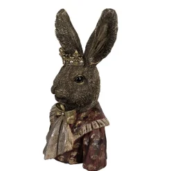 Deko Osterhase Hasenbüste gold Franca mit Krone Clayre & Eef Höhe 40 cm