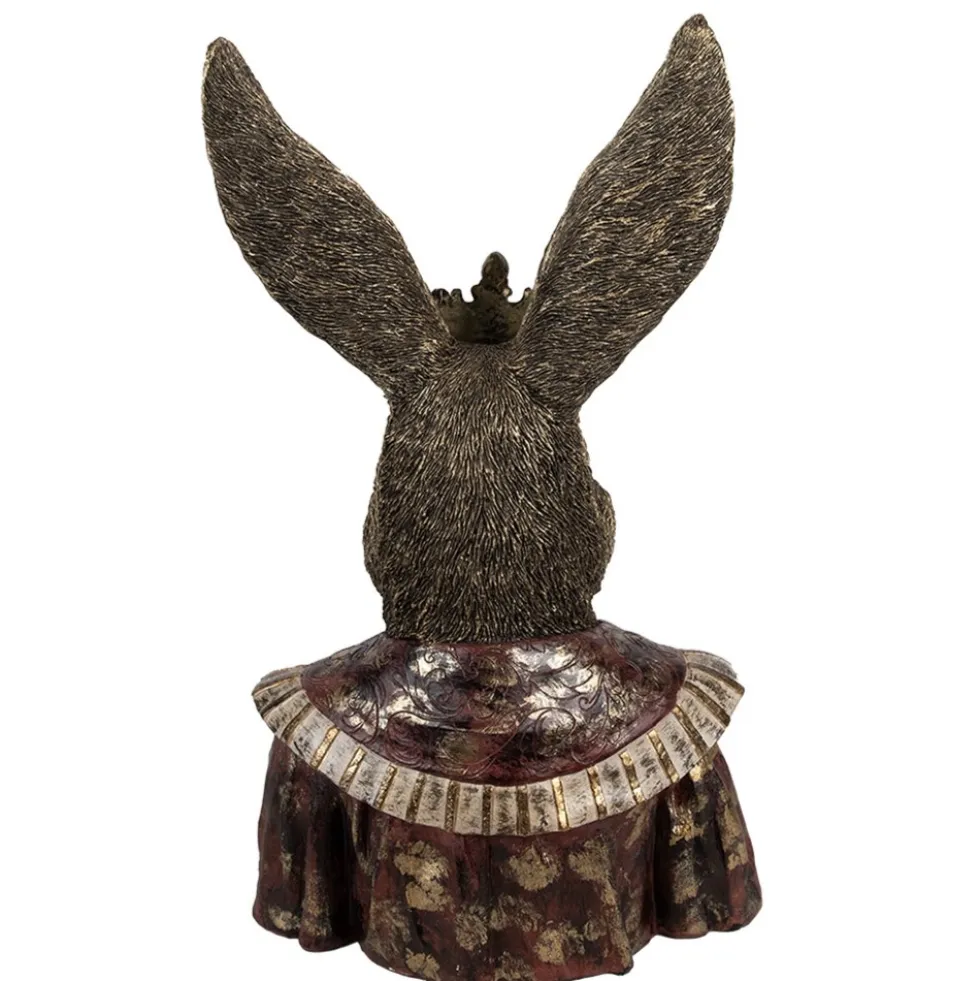 Deko Osterhase Hasenbüste gold Franca mit Krone Clayre & Eef Höhe 40 cm
