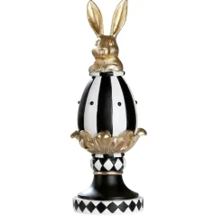 Deko Osterhase im Osterei kariert H 34 cm