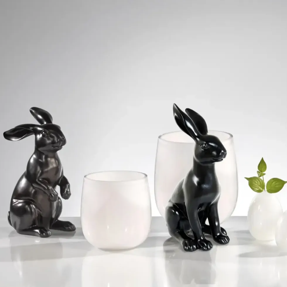 Deko Osterhase schwarz Casano Kaheku