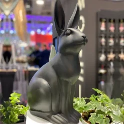 Deko Osterhase schwarz groß Frau Schmidt GiftCompany