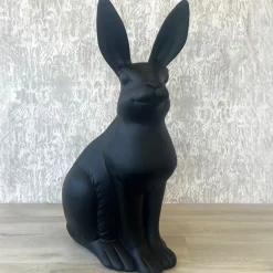 Deko Osterhase schwarz groß Frau Schmidt GiftCompany