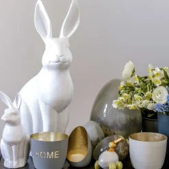 Deko Osterhase weiß groß Frau Schmidt GiftCompany