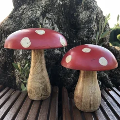 Deko Pilze Fliegenpilz Duo aus Holz