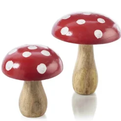Deko Pilze Fliegenpilz Duo aus Holz