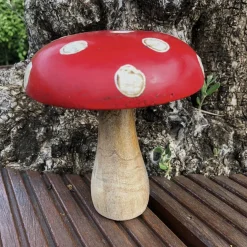 Deko Pilze Fliegenpilz Duo aus Holz