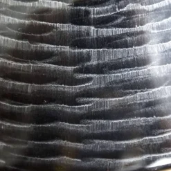 Dekoschale Annica Hochglanz schwarz silber D 42 cm