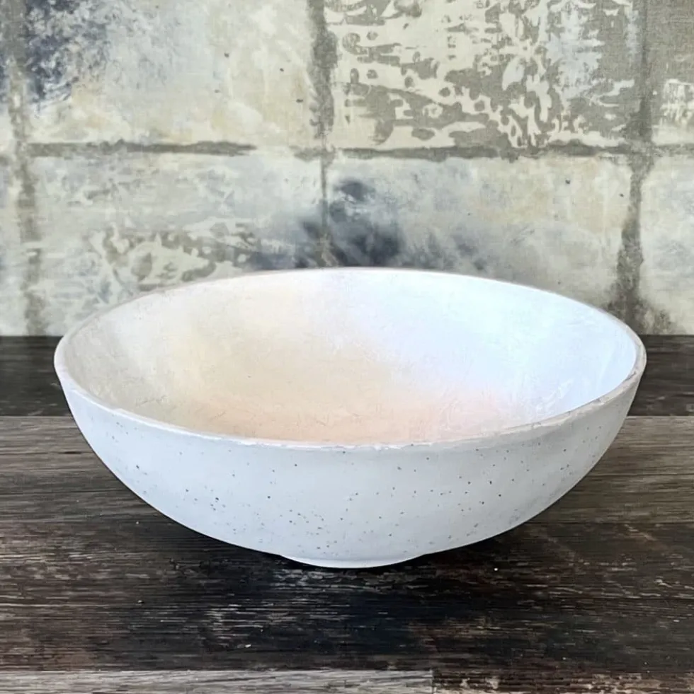 Dekoschale rund grau silber D 32 cm