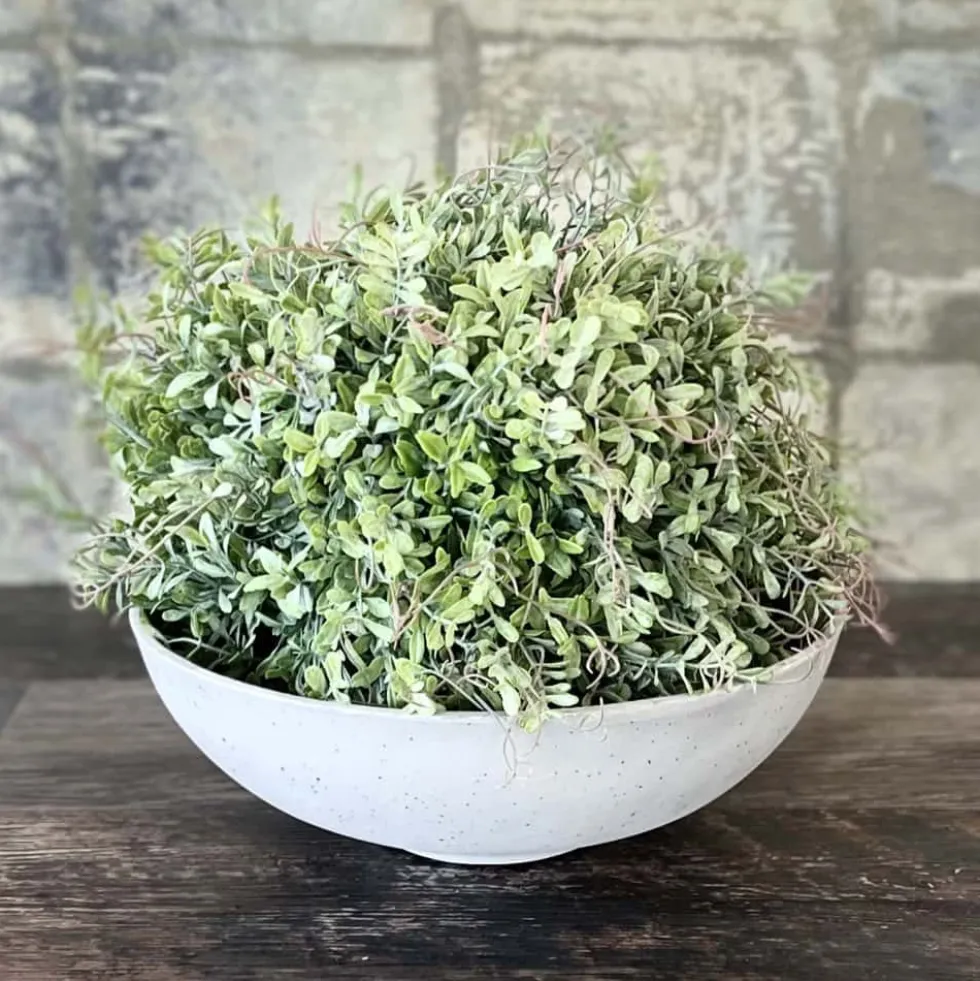 Dekoschale rund grau silber D 32 cm