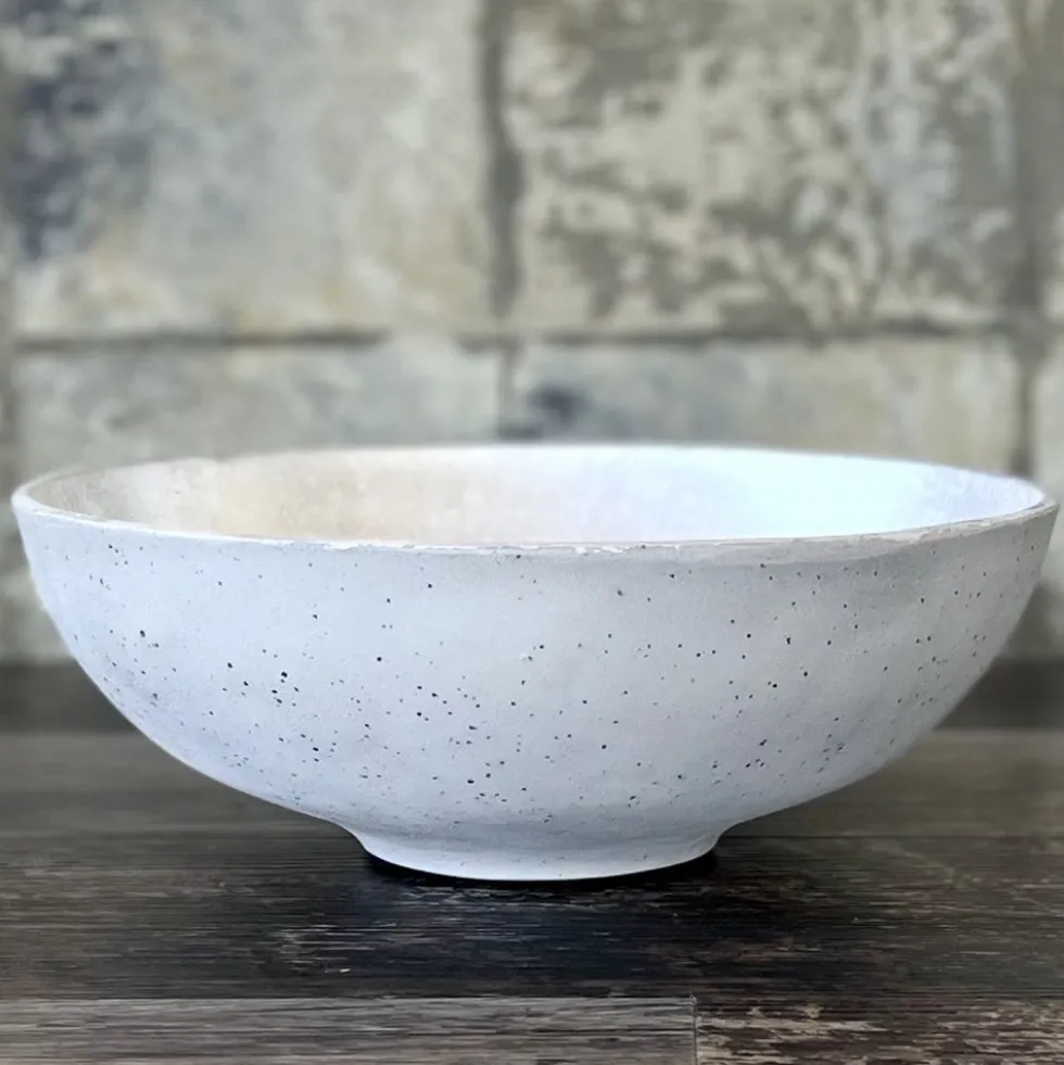 Dekoschale rund grau silber D 32 cm