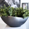 Dekoschale silber anthrazit Seidenmatt Christin B 39 cm
