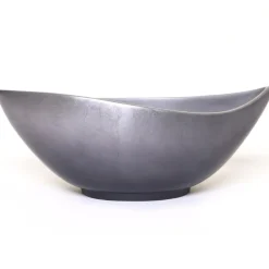 Dekoschale silber anthrazit Seidenmatt Christin B 39 cm