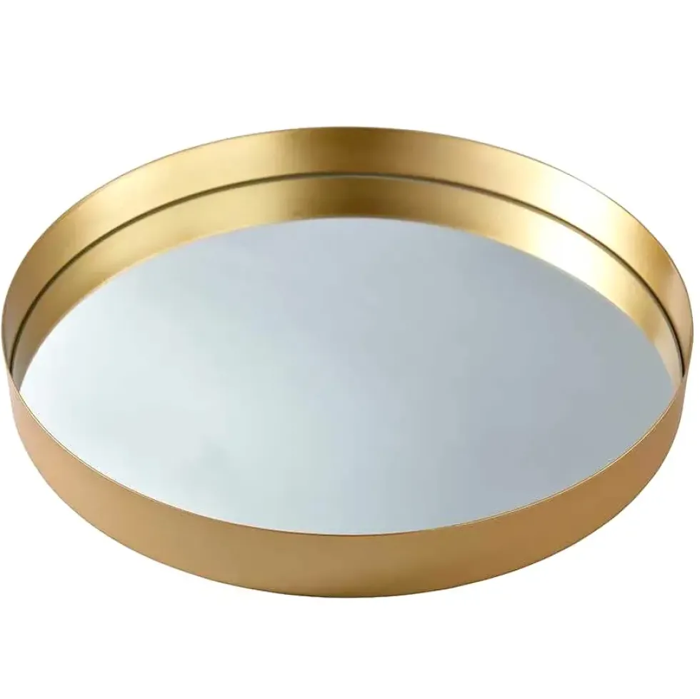 Deko Tablett rund Spiegeltablett Durchesser 40 cm