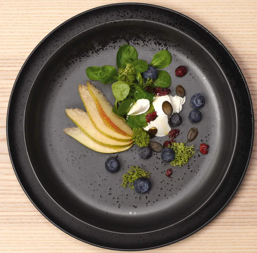 Dessertteller schwarz ASA coppa kuro D 21 cm