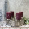 Edelstahl Adventskranz modern Palermo silber Durchmesser 32 cm