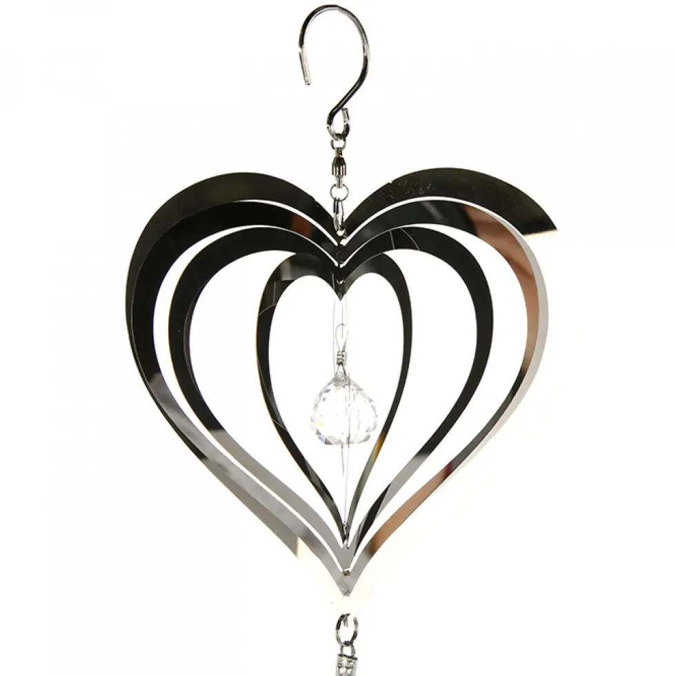 Edelstahl Windspiel Crystal Love Casablanca Länge 120 cm
