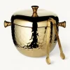Eiswürfelbehälter mit Deckel Edelstahl gold RICO Edzard H 21 cm