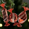 3er Set Glasanhänger Candy rot 12 cm