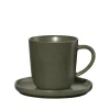 Espressotasse mit Untertasse ASA Keramik grün coppa nori 80 ml