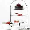 Etagere 3 stufig Metall schwarz für Essteller ASA ligne noire H 49 cm