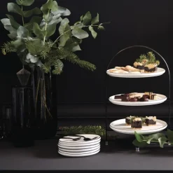 Etagere 3 stufig Metall schwarz für Essteller ASA ligne noire H 49 cm