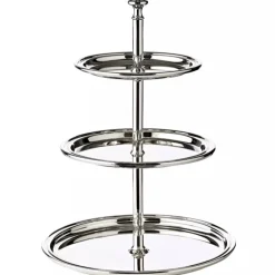 Etagere 3 stufig silber Faden Edzard Höhe 30 cm