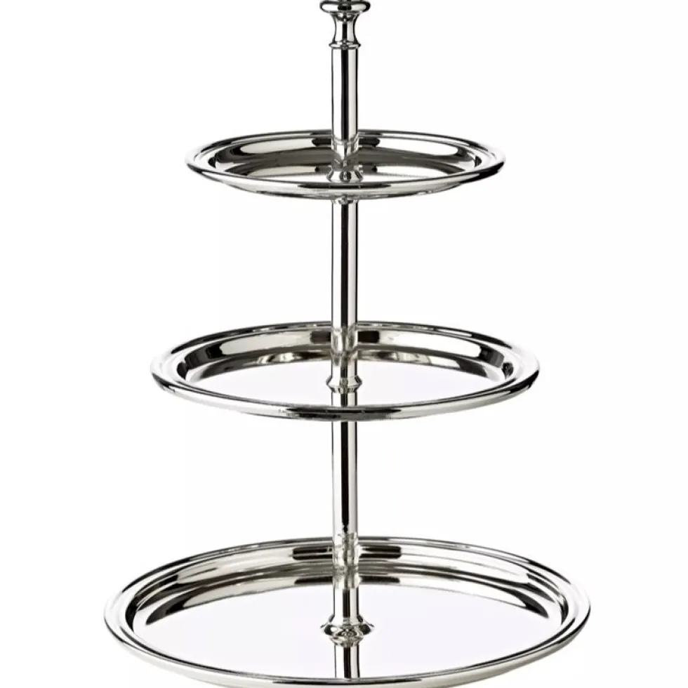 Etagere 3 stufig silber Faden Edzard Höhe 30 cm
