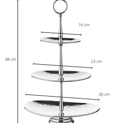 Etagere 3 stufig silber GULF Edzard H 49 cm