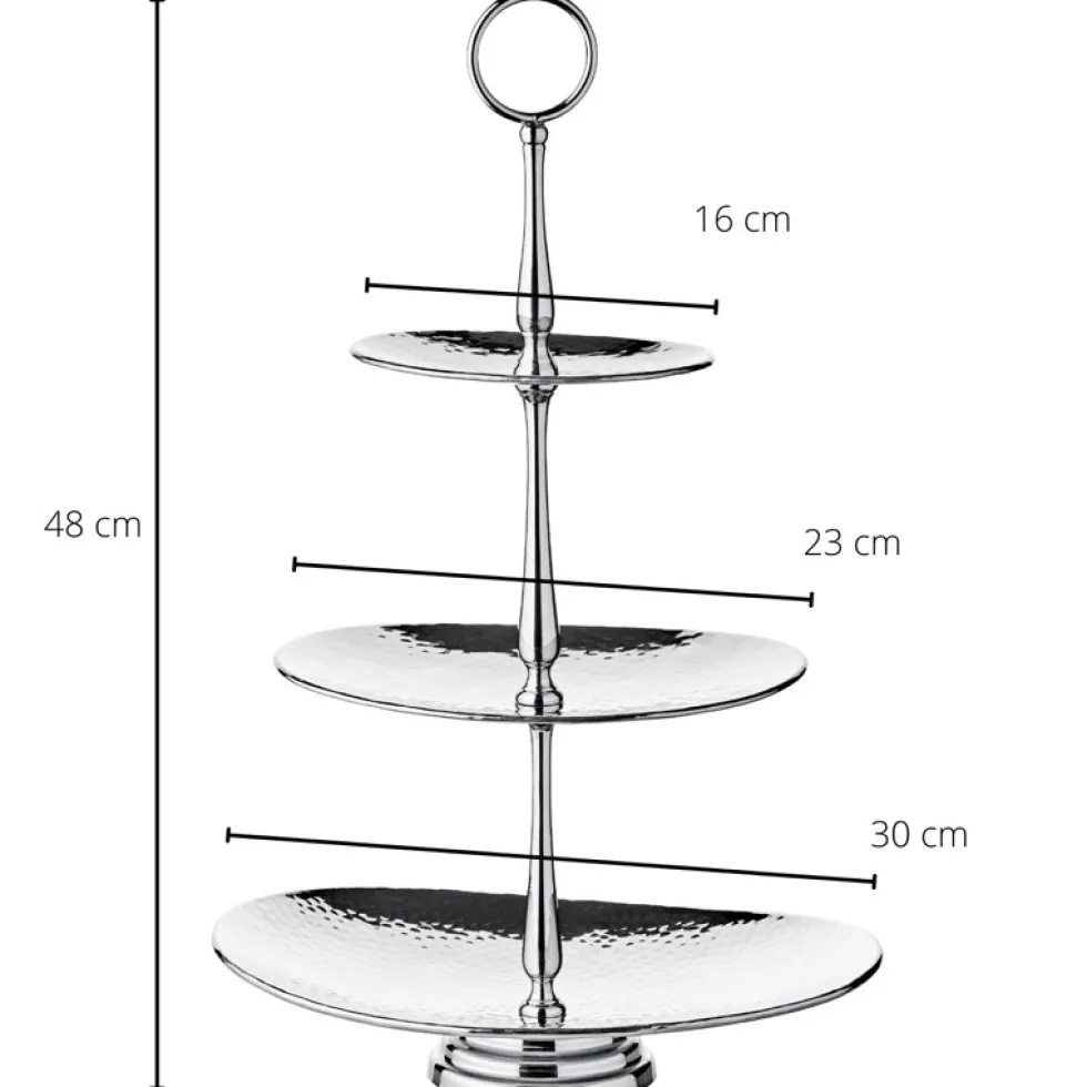 Etagere 3 stufig silber GULF Edzard H 49 cm