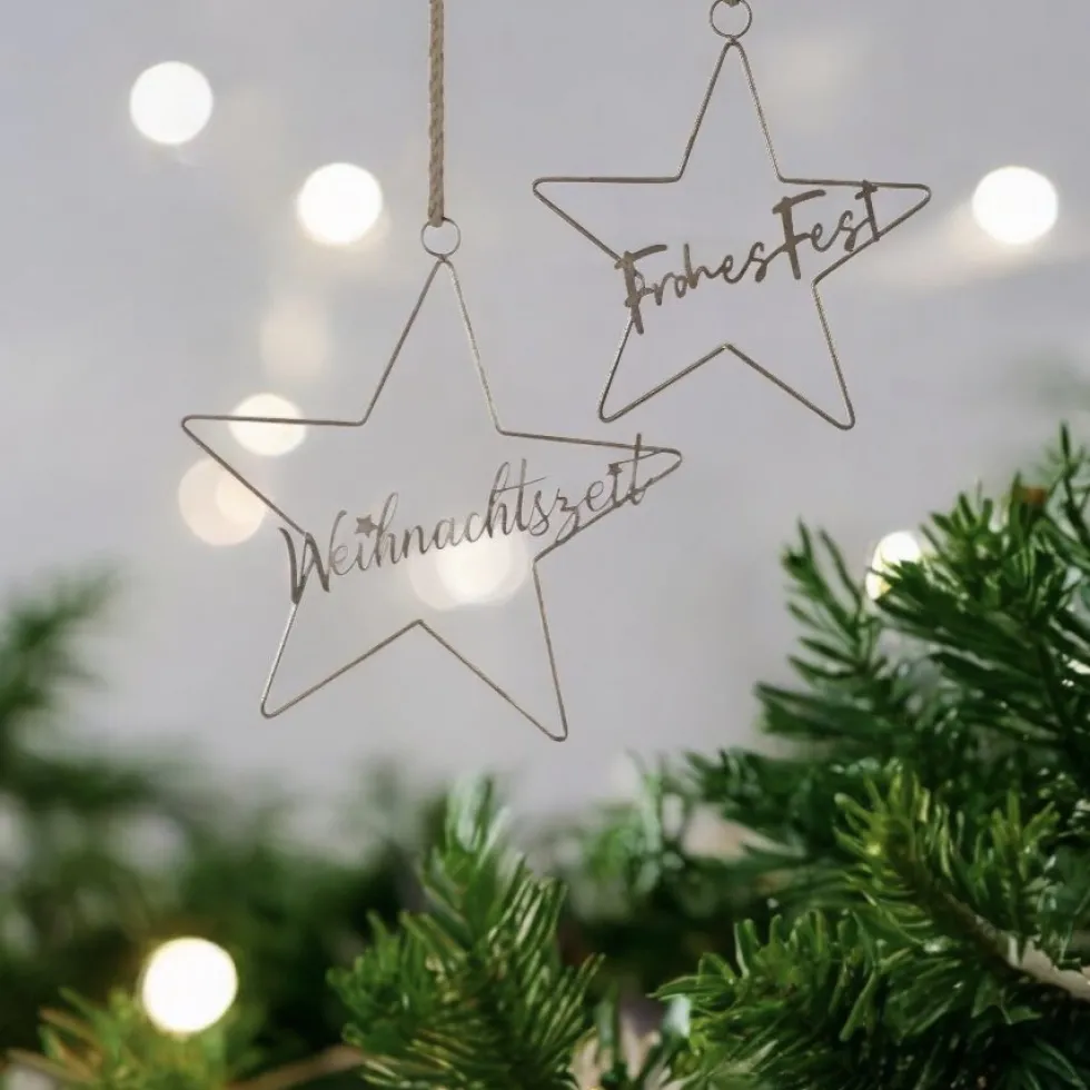 Fensterdeko Weihnachten hängend Stern Werner Voß