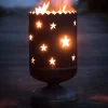 Feuerkorb Feuerbehälter mit Motiv STERNE Höhe 60 cm