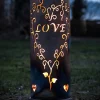 Feuertonne groß LOVE aus Stahl H 100 cm