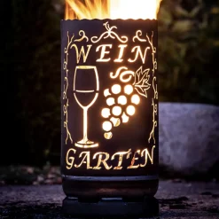 Feuertonne mit Motiv aus Stahl WEINGARTEN H 60 cm