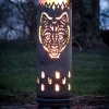 Feuertonne mit Motiv XXL WOLF Höhe 100 cm