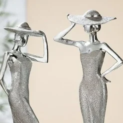 Figuren Lady Diva mit Hut 2er Set Höhe 30 cm