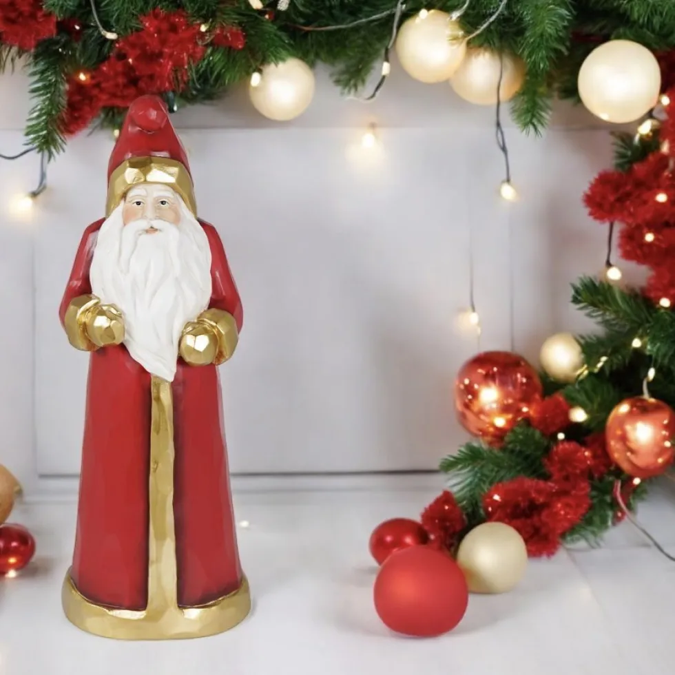 Figur Weihnachtsmann Amir rot Kaheku