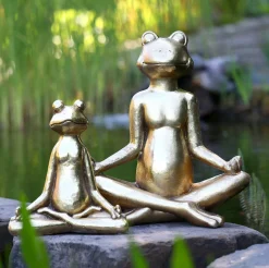 Figur Yoga Frosch gold Achim Casablanca