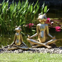 Figur Yoga Frosch gold Achim Casablanca