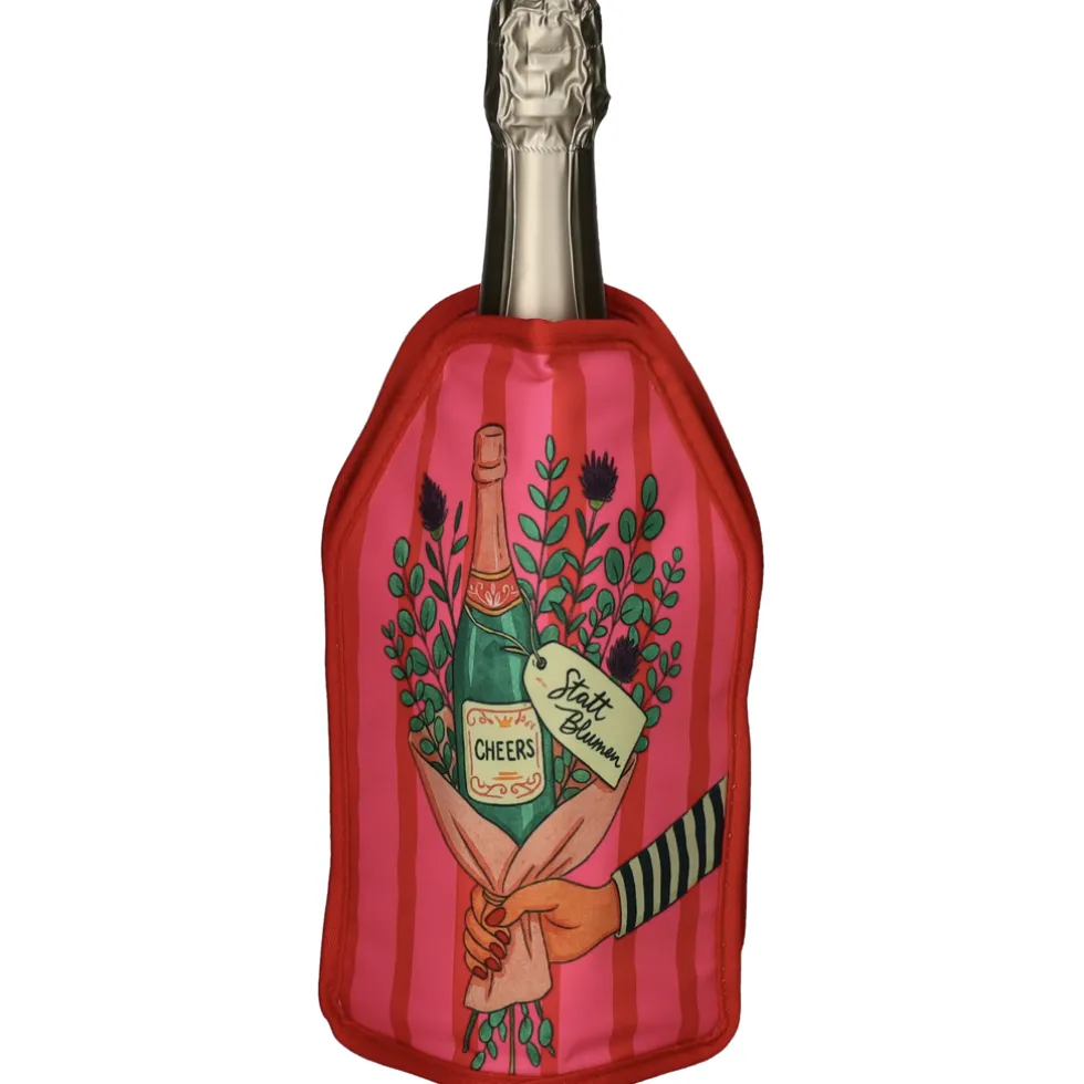 Flaschenkühler Kühlmanschette Gift Company Froid Statt Blumen Höhe 23 cm