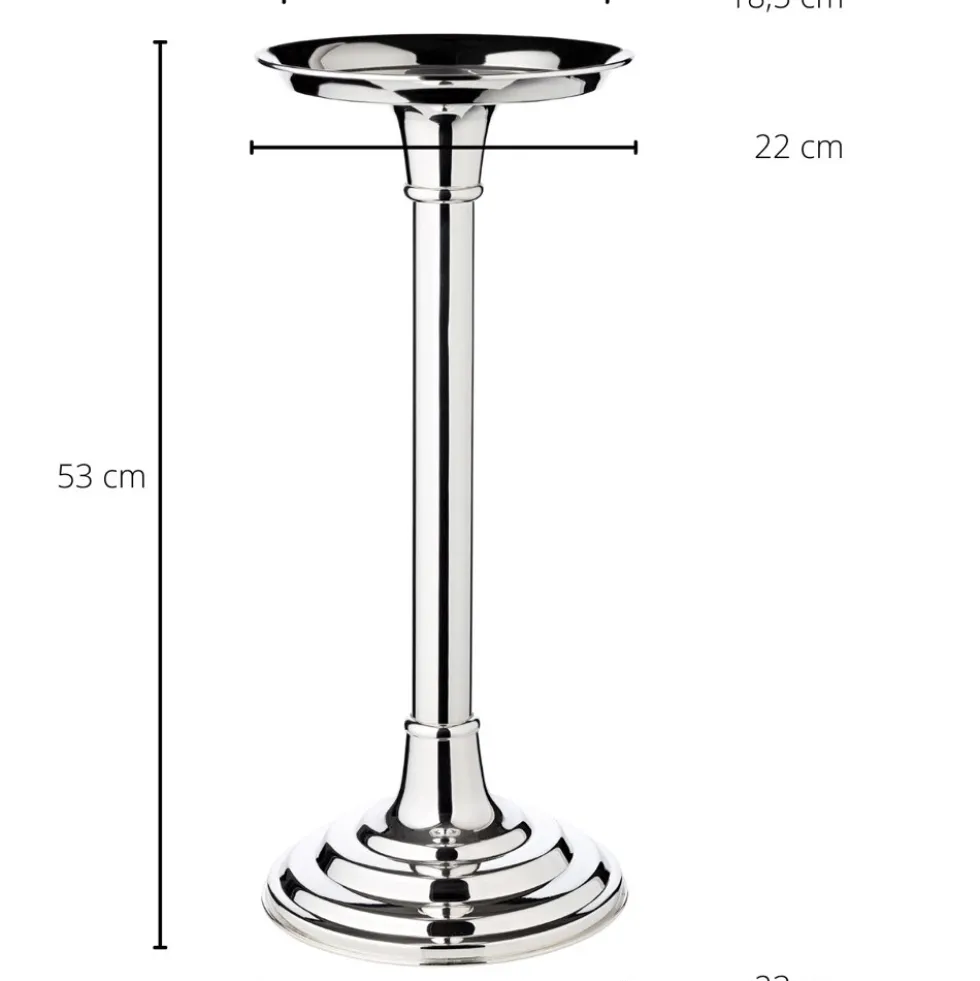 Flaschenkühler Ständer CHAMPAGNE Edzard schwerversilbert H 59 cm