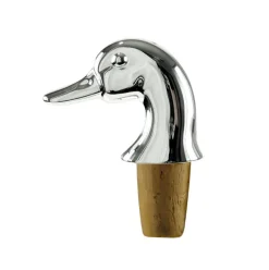 Flaschenkorken ENTE Edzard versilbert H 8 cm