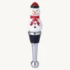 Flaschenverschluss Schneemann Edzard Muranoglas-Art