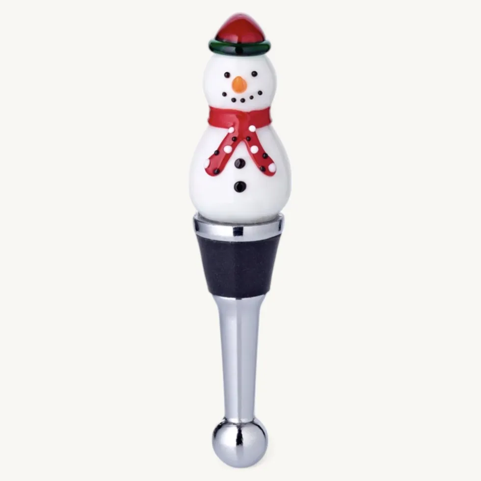Flaschenverschluss Schneemann Edzard Muranoglas-Art