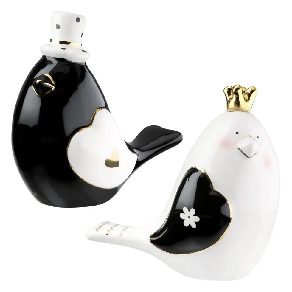 Frühlingsdeko Vogelpaar 2er Set Frida und Friedrich H 9 cm
