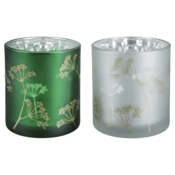 Frühlingsdeko Windlicht Glas Pusteblume
