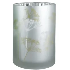 Frühlingsdeko Windlicht Glas Pusteblume