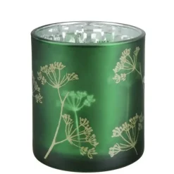 Frühlingsdeko Windlicht Glas Pusteblume
