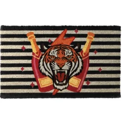 Fußmatte Kokosmatte außen Tiger gestreift GiftCompany 45×47 cm